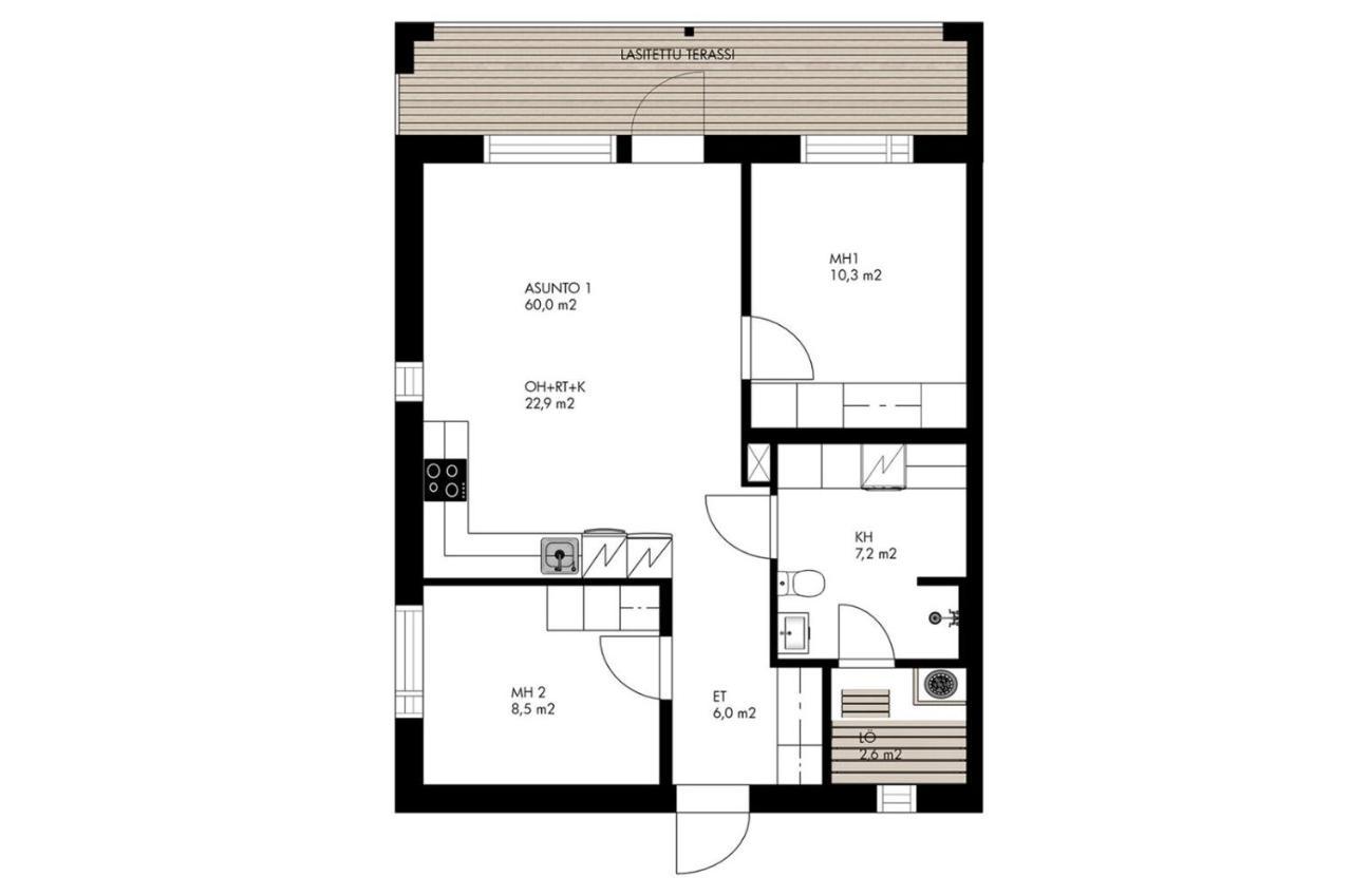 Apartment Tuomenkartano B1 Iso Huoneisto Saunalla Kalajoki Extérieur photo